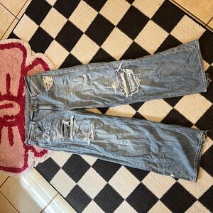 American Eagle Outfitters Blue Flare Wide Leg Jeans